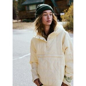 NWT Free People Movement Pippa Packable Pullover Puffer Jacket Banana Cream